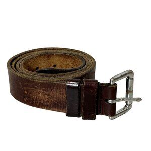 Polo Ralph Lauren Men’s Soft Brown Leather Belt Size 36  Brown Square Buckle